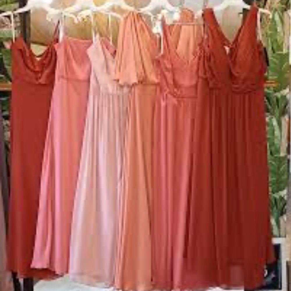 Coral Bridesmaids Dress or Homecoming/Prom Dress - Picture 3 of 6
